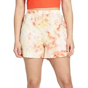 New NWT Alpine Design Soft Peach Floral Pull-On Camp Shorts Women's Size Large
